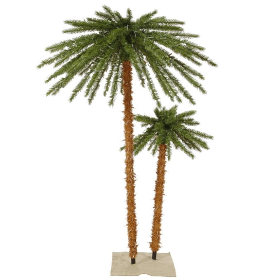 Vickerman 4' and 6' Outdoor Palm Artificial Christmas Tree, 400 Warm White Italian LED Lights.