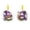 Purple Snowman, variant on LUBUBU DIY Printed Christmas Creative Pattern Design Home Decoration Ceramic Pendant Two-piece Set (Double-sided Printing)-Blue Snowman