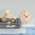 thumbnail image 2 of Reloj de pared redondo colgante de ratán y madera, decoración artesanal hecha a mano, ideal para sala de estar, dormitorio, oficina o restaurante., 2 of 8