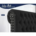 thumbnail image 5 of Merluxy Upholstered Queen Bed Frame with Headboard Sleigh Platform Tufted Bed/Black, 5 of 10