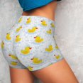 thumbnail image 2 of KLL Yellow Rubber Duck Pattern Workout Shorts for Women Scrunch Short Gym Yoga Running Sport Active Exercise Fitness Shorts, 2 of 5