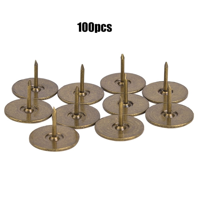M Buder Clavos de Tapicería Decorativos Bronce Cian Cabeza Plana Redonda 19 mm / 0.75 inches 100 Piezas