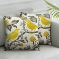 thumbnail image 2 of PIKWEEK  Decorative Throw Pillow Cover Square Trendy Yellow Gray Ivory Vintage Floral Bird Lumbar Pillowcase with Hidden Zipper Decor Cushion Gift for Holiday Sofa Bed 2pc, 2 of 6