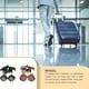 thumbnail image 4 of Qarigey 2 piezas de ruedas de equipaje, bolsa de viaje portátil de nailon, Maleta de transporte, ruedas giratorias, juego de reparación, accesorios Viajes, Equipaje y Accesorios Varios Negro Qarigey AP015381-01, 4 of 6