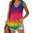 thumbnail image 2 of Camiseta Sin Mangas Para Mujer Tops Sin Mangas Blusa Casual Estampado Con Cuello en V de Moda Odeerbi  ODB162569, 2 of 6