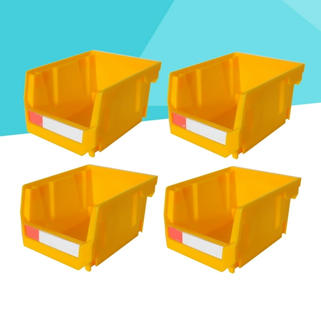 FUTUREORYY 4Pcs Yellow Plastic Toolbox Backmounted Storage Box Convenient for Vehicle Repair