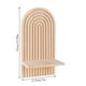thumbnail image 4 of Tallado a mano decoración del hogar colgante de pared estilo sala de estar dormitorio florero de madera de mesa propósito pared / encimera decoración Set, 4 of 7