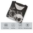 thumbnail image 4 of GHUALURU Men's Skull Graphic T-Shirt Smoke Print Tee Casual Streetwear Crewneck Short Sleeve Shirt, 4 of 6