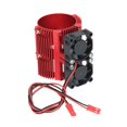 thumbnail image 1 of Radiador de refrigeración doble para Motor e-revo, Motor de ventilador doble 1/8, 41-43mm, disipador térmico de Motor Summit, piezas de repuesto de coche teledirigido, 1/10, 1 of 5