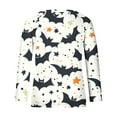 thumbnail image 4 of Fznquz Casual Blouses for Women Dressy Black Halloween Long Sleeve Shirt Plus Size Trendy V Neck Shirts for Women, 4 of 5