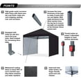 thumbnail image 5 of ABCCANOPY 10ft x 10ft Easy Pop up Outdoor Canopy Tent With 2 Side Walls, Black, 5 of 5