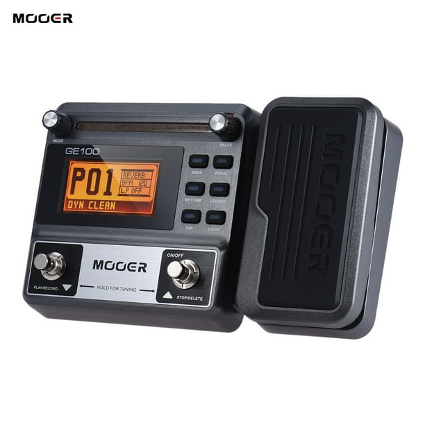 Construir sobre Consultar Humillar MOOER GE100 Guitar Multi-effects Processor Effect Pedal with Loop  Recording(180 Seconds) Tuning Tap Tempo Rhythm Setting Scale & Chord Lesson  Functions - Walmart.com