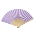 thumbnail image 4 of Birdeem Pattern Folding Dance Wedding Party Lace Silk Folding Hand Solid Color Fan, 4 of 10