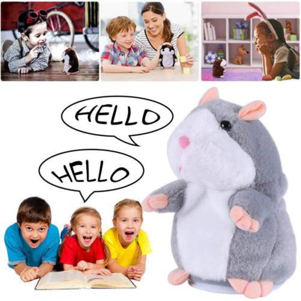 FZFLZDH 3Pcs Plush Interactive Toys PRO Talking Hamster Repeats What You Say Electronic Pet Chatimals Mouse Buddy for Boy and Girl