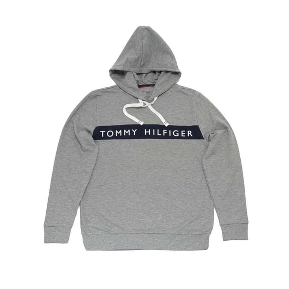 Tommy Hilfiger Men's Modern Essentials Signature Hoodie, Grey Heather,L - US