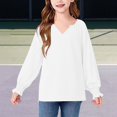 thumbnail image 4 of HIPYLO Kids Thermals Top and Bottom Set Girls Thermal Top Red Top for Girls Shirt School Uniform Shirts for Baby Winter Clothes Girl Clothes for Kids, White 6-8 Years, 4 of 7