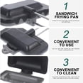 thumbnail image 4 of FUTUREORYY Nonstick Sandwich Frying Pan Aluminum Rectangular for Heat Retention Camping 1Set, 4 of 5