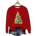 thumbnail image 2 of Antqov Sweatshirt for Women, Crewneck Pullover Christmas Print Oversized Long Sleeve Shirts, Fall Winter Party Fashion Funny Comfy Casual Sweatshirts, 2 of 6