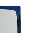 thumbnail image 2 of Ambesonne Winter Fitted Sheet, Rustic Wood Cottage, Queen Size, Blue White, 2 of 2