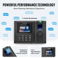 thumbnail image 5 of All-in-1 Biometric Time Clock for Employees – Fingerprint, RFID Card & PIN Attendance System, Standalone, No Monthly Fees, 5 RFID Cards, 5 of 6