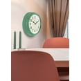 thumbnail image 2 of Infinity Instruments Nostalgic Plastic 9.5" Business/Office Indoor Wall Clock with Silent Movement, Green, 2 of 7
