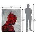thumbnail image 5 of The Batman (2022) Blanket, News Clippings Collage Silhouette Silky Touch Sherpa Back Super Soft Throw Blanket, 5 of 5