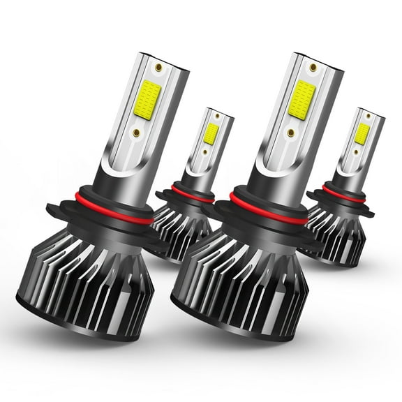 QIPEIZSP Compatible For Honda Civic 2004-2013 Led Headlights Bulbs 9005 9006 4 Pack