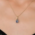 thumbnail image 3 of Gem Stone King 14K Yellow Gold Green Mystic Topaz Pendant Necklace for Women | 1.60 Cttw | Gemstone November Birthstone | Pear Shape 9X6MM | With 18 inch Chain, 3 of 6