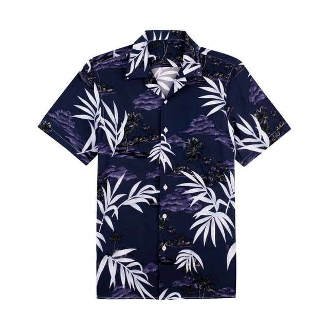 Alimens & Gentle Mens Short Sleeve Hawaiian Aloha Shirts Summer ...