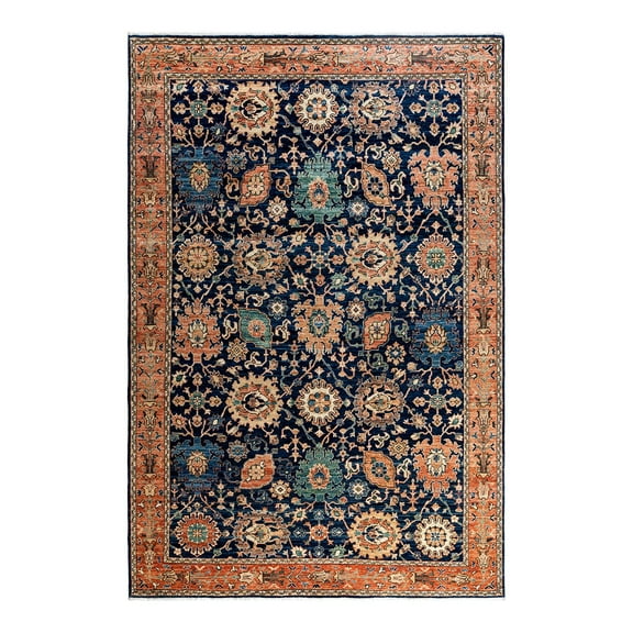 Serapi One-of-a-Kind Hand-Knotted Area Rug - Blue, 6' 2" x 9' 1"