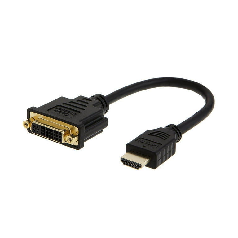 nul vangst Snor HDMI to DVI Cable CableCreation 0.5 Feet HDMI Male to DVI 24 1 Female  Adapter Cable Gold Plated HDTV to DVI Ca - Walmart.com