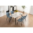 thumbnail image 5 of YOUNIKE Modern Dining Chairs with Metal Legs Set of 2 Upholstered Kitchen Dinner Side Chair, Blue, 5 of 10