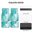 thumbnail image 5 of Cauagu Teal Turquoise 1 Pattern Car Floor Mat Set of 4,Car Carpet Mats Car Mats with Anti-Slip Backing & Driver Heel Pad Universal Fit for Cars/Trucks/SUV/Vans, 5 of 6