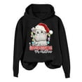 thumbnail image 2 of I Want A Hippopotamus For Christmas Hoodies for Women Long Sleeve Funny Graphic Hooded Sweatshirt Pullover Tops, 2 of 4