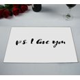 thumbnail image 2 of ABPHQTO PSI Love You Ink Calligraphy Black White Poster Lettering Table Placemat Food Mat 30x45 cm Paquete de 2., 2 of 2