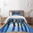 thumbnail image 3 of Ambesonne Pale Blue Quilted Bedspread Set 2 Pcs, Dancing Night Club, Twin Size, Aqua Black Purple, 3 of 6