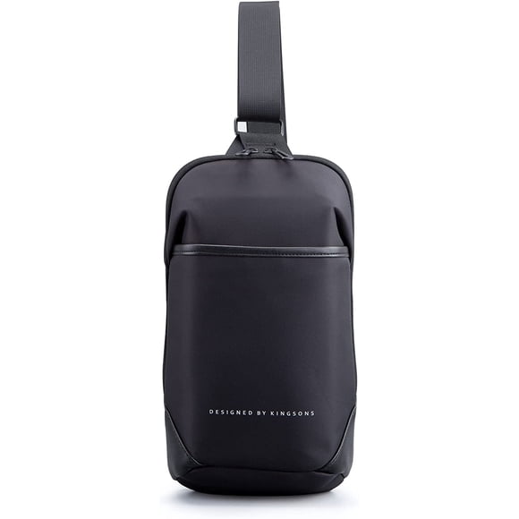 Sac à Bandoulière pour Hommes et Femmes, Sac à Dos à Bandoulière pour Ordinateur Portable 7 Pouces avec Sangle Ajustable, Sac à Dos à Bandoulière Imperméable et Antivol pour Voyage, Randonnée, Déplacements, Affaires, Noir