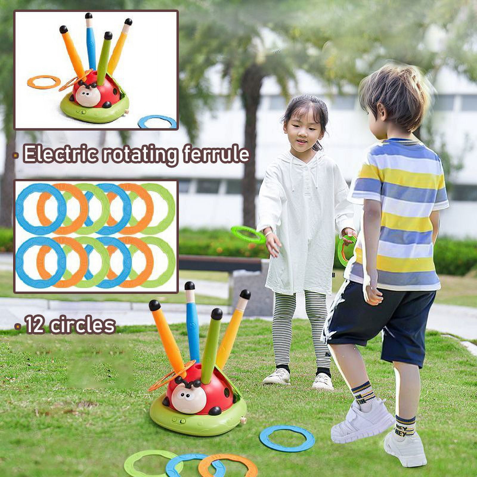 CONUSEA 3-in-1 Musical Jump and Toss Toy Activated Outdoor Toy Yard Game for Kids Ages 3-8