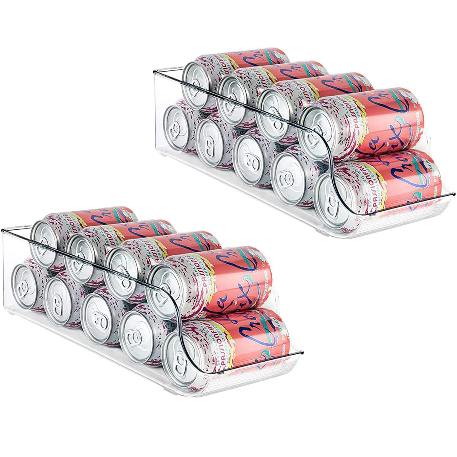 Set of 6 Refrigerator Organizer Bins, Soda Can Organizer for