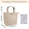thumbnail image 6 of Jessica Simpson Women's Insulated Reusable Cooler Lunch Bag Tote for Work, School, Travel, Commute, Recreation, Beach and Picnic in Beige, 6 of 6