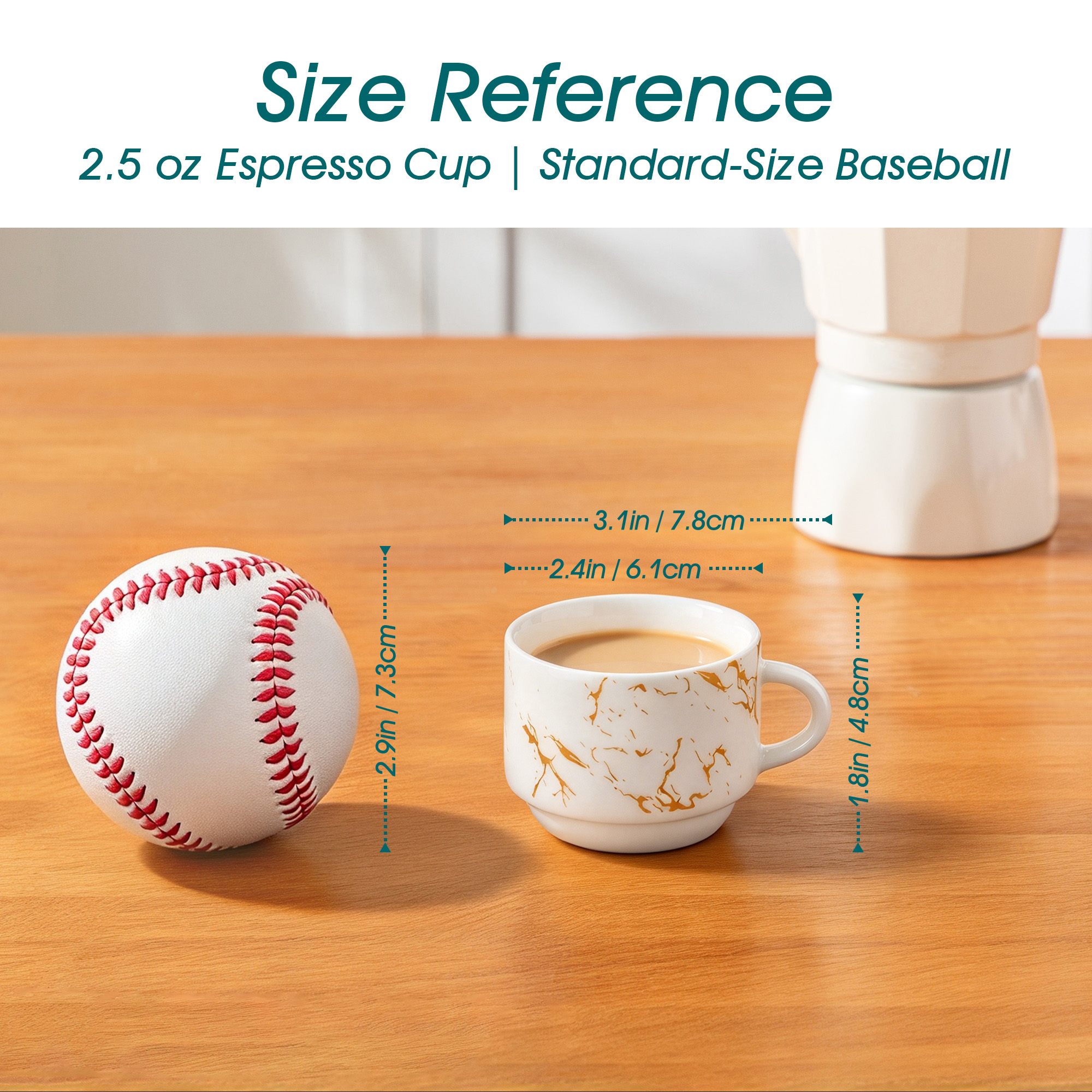 Vancasso Espresso Cup Set 6-Piece with Stand photo 8
