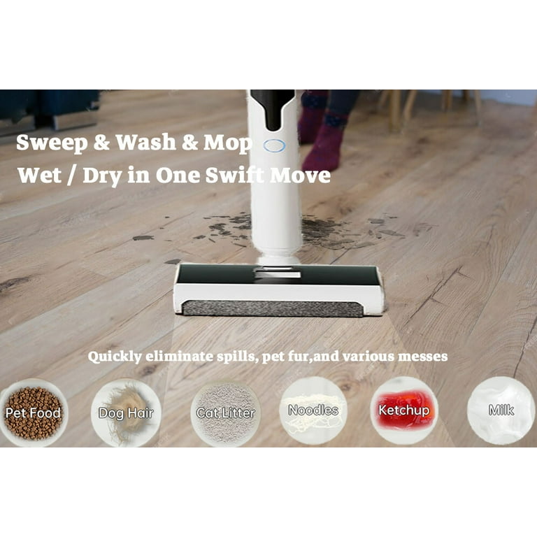 Cordless Wet Dry Vacuum Cleaner Mop Vacuum Combo, One-Step Wash and Mop  Hard Floors and Multi-Surface, Lightweight and Handheld, 60 min Long  Runtime