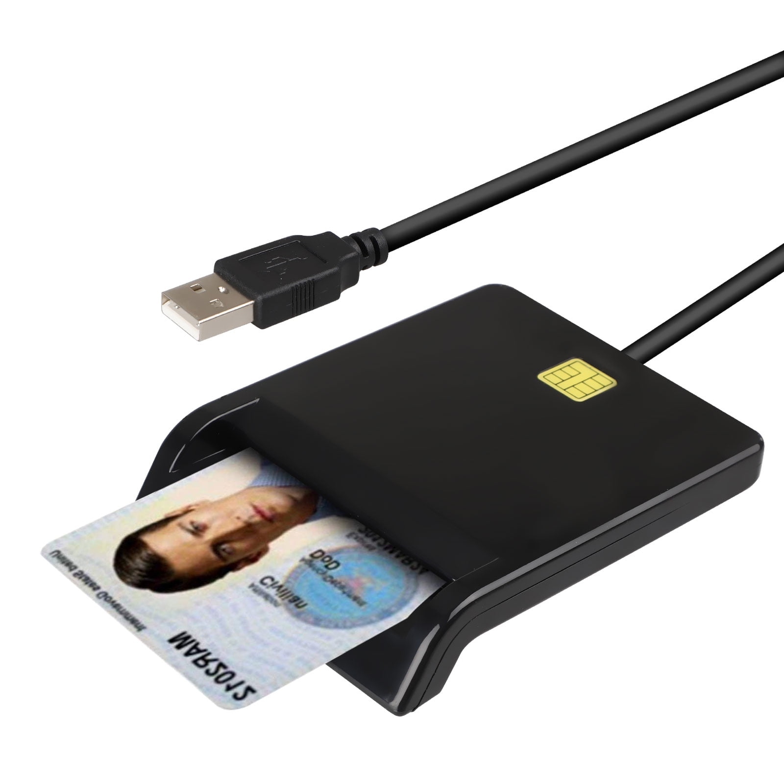 Black Belkin USB Smart Card/CAC Reader