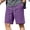 (New24)Purple, variant on Thousandth Men's Vacation Quick Dry Regular Fit Plus Summer Size Elastic Waist Drawstring Shorts Pocket Cargo Lightweight Shorts Running Fashionable Pants Bandage Casual Shorts