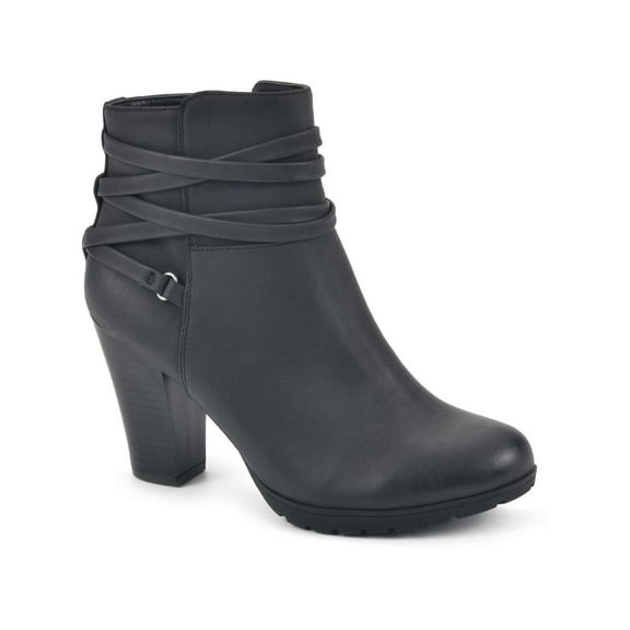 White Mountain Womens Spade Faux Leather Almond Toe Ankle Boots