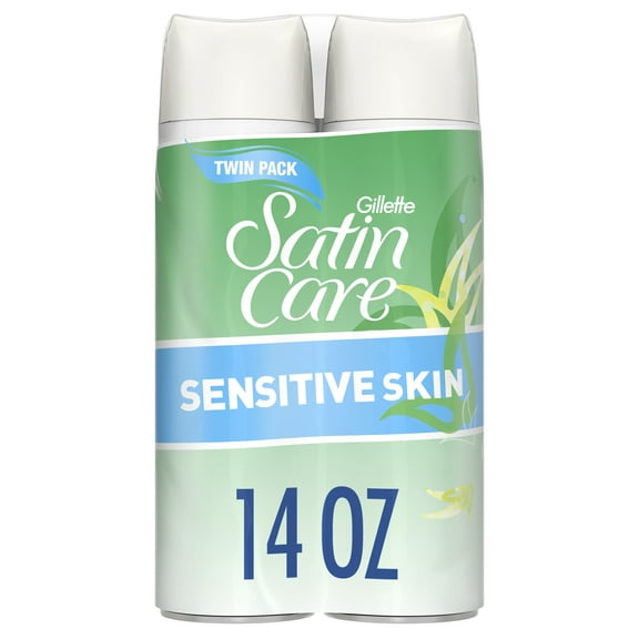 Gillette Satin Care Sensitive Skin Shave Gel for Women, Light Fragrance, 14 oz