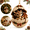 Brown, variant on 3D Baby Dragon Egg Christmas Ornament, Resin Hanging Tree Decor, Fantasy Holiday Decoration for Tree, Wreath, Garland, Blue, 3.15 in