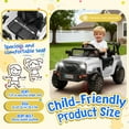 thumbnail image 3 of Xuanlur 12V Kids Electric Vehicles for Kids, Ride on Toys w/Parent Remote Control,USB, Music, LED Lights, Bluetooth, Gift for Boys Girls (White), 3 of 7