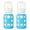 Blue, variant on Lifefactory Glass Baby Bottle with Silicone Sleeve, 2 Pack (Raspberry, 9oz)