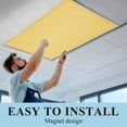 thumbnail image 5 of 3 Pack Solid Color Fluorescent Light Covers for Ceiling Lights Yellow Magnetic Ceiling Light Covers Overhead Light Filters for Office Classroom Home, 5 of 9